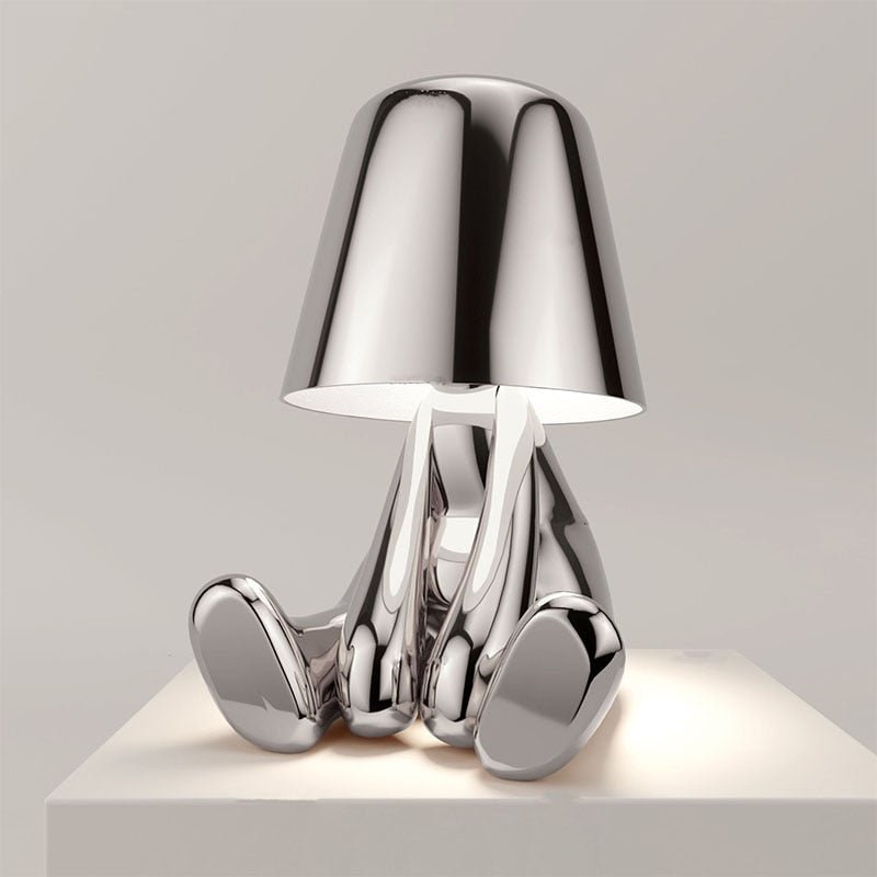 Sculptural Rechargeable Table Lamp with Tap Control Function
