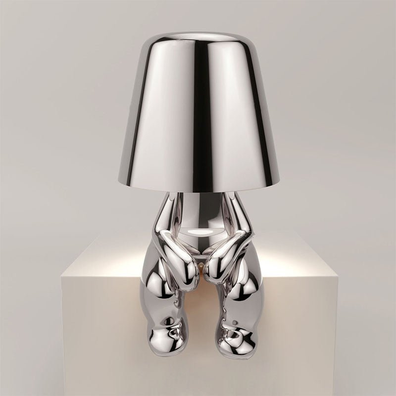 Sculptural Rechargeable Table Lamp with Tap Control Function