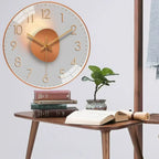 Plastic Glass Wall Clock 30 cm Non Ticking Mechanism