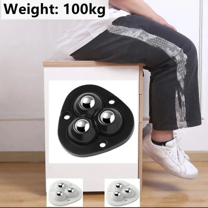 Self Adhesive Rotating Furniture Mover Wheel Rollers Set