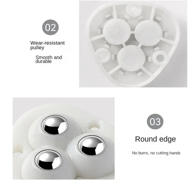 Self Adhesive Rotating Furniture Mover Wheel Rollers Set