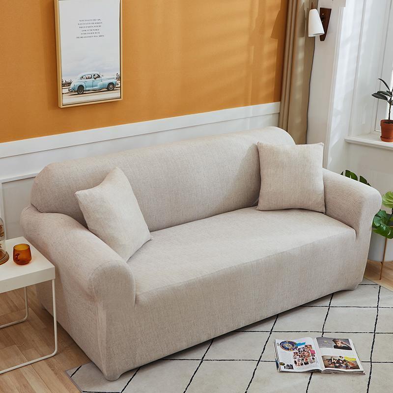 Sofa Cover Cross Pattern Egg Shell 1 to 4 Seater