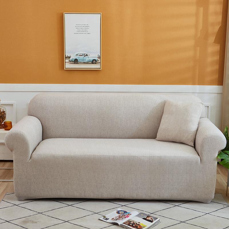 Sofa Cover Cross Pattern Egg Shell 1 to 4 Seater