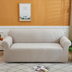 Sofa Cover Cross Pattern Egg Shell 1 to 4 Seater