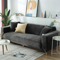 Sofa Cover with Elastic Hem and Cushion Pockets