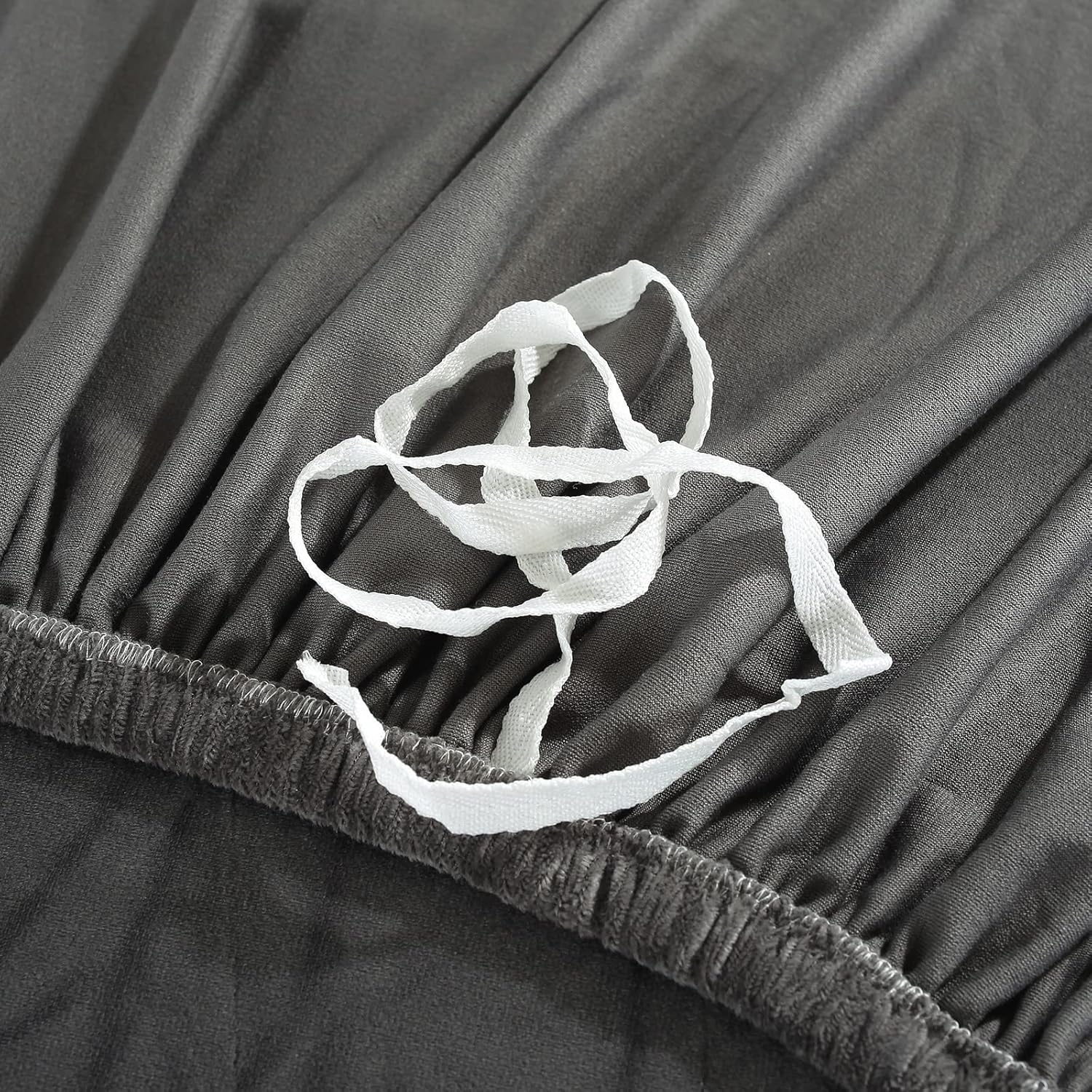 Sofa Cover with Elastic Hem and Cushion Pockets