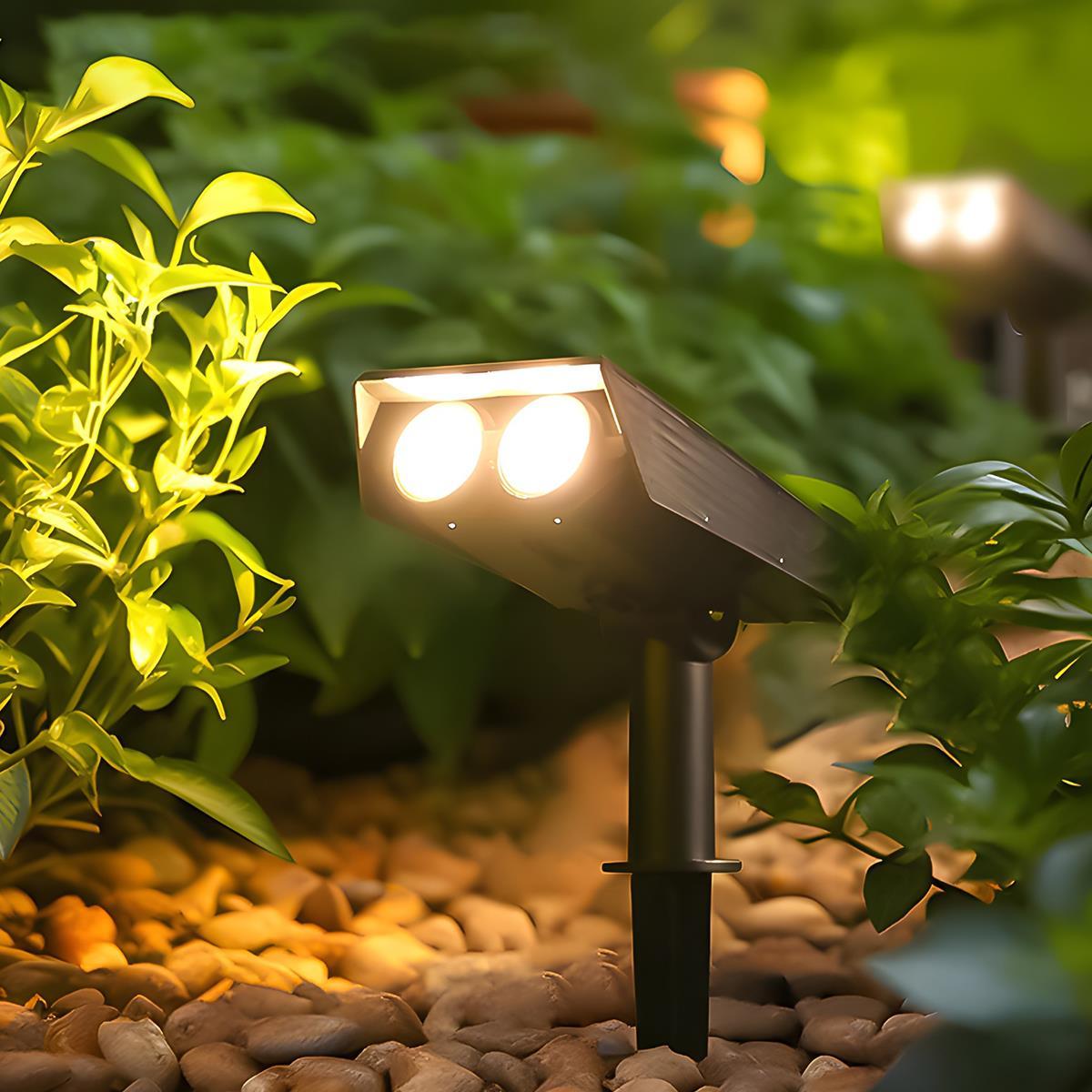 Solar LED Outdoor Spot Light with RGB Dimmer Control
