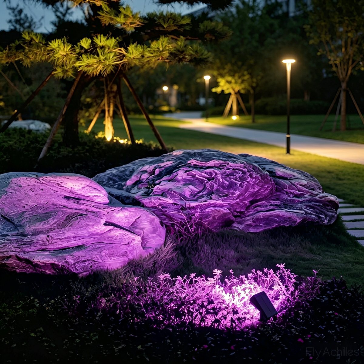 Solar Outdoor LED Spot Light with IP65 RGB Settings