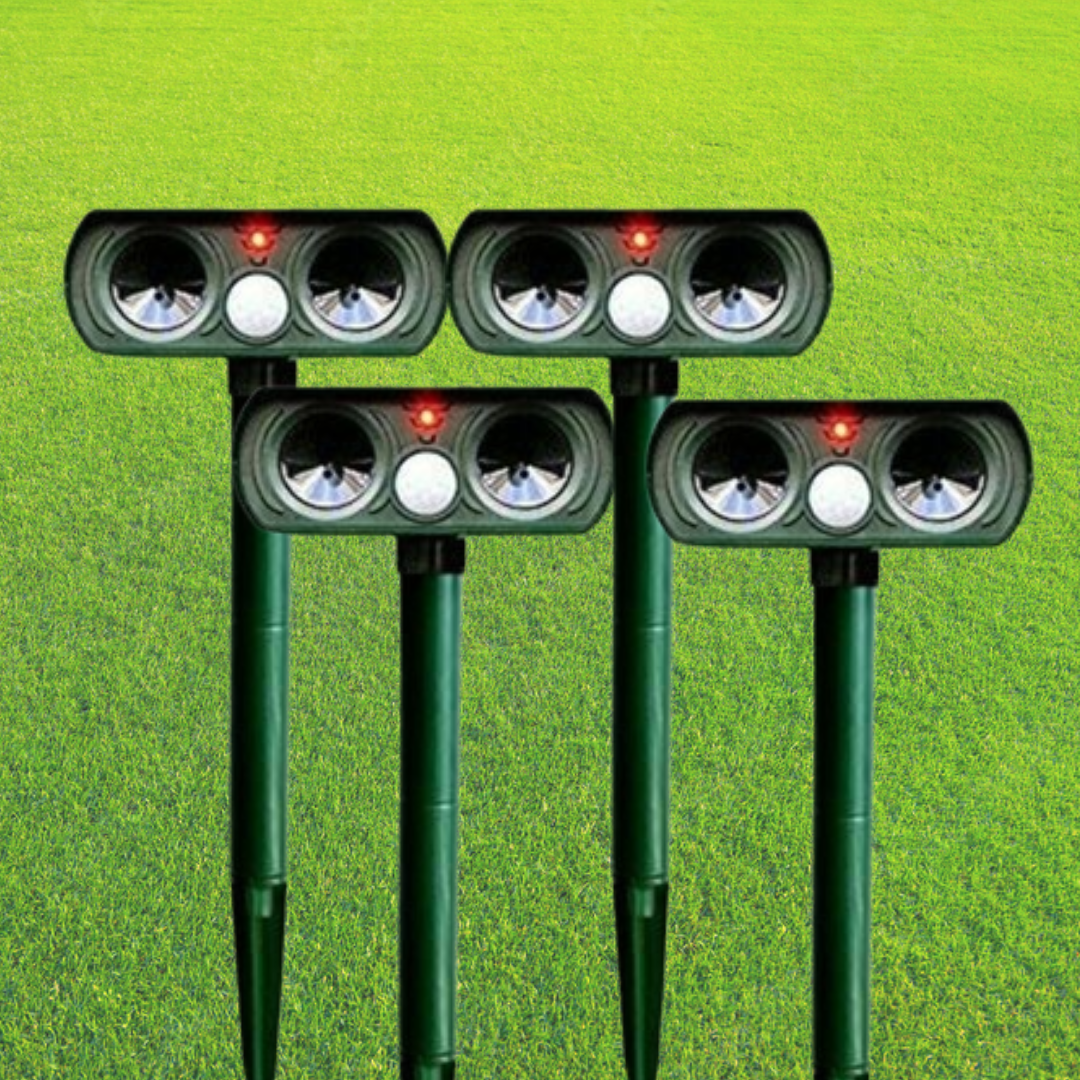 Solar Ultrasonic Animal Repeller with PIR Motion Sensor