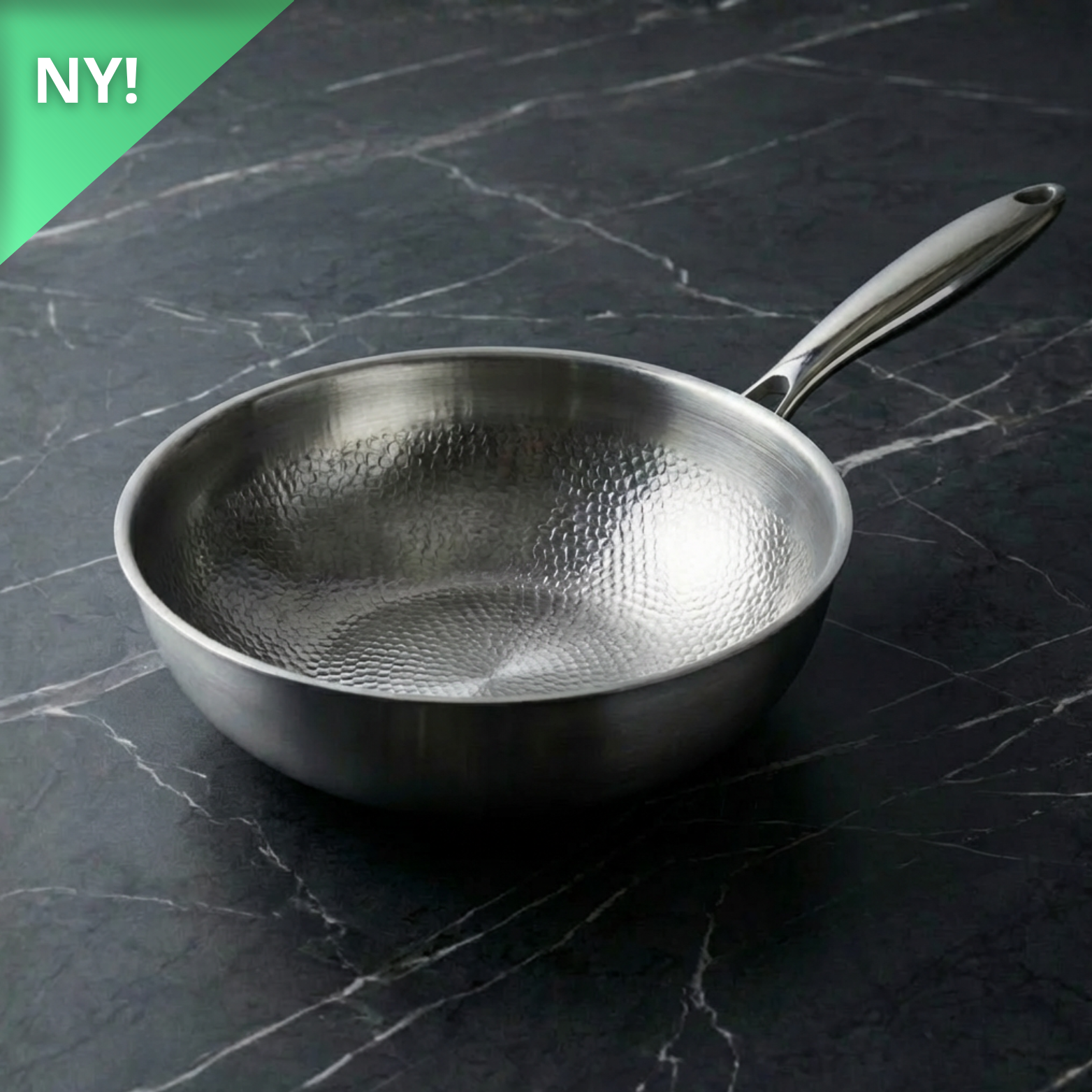 Solid Titanium Wok Pan No Coating Cooking Vessel