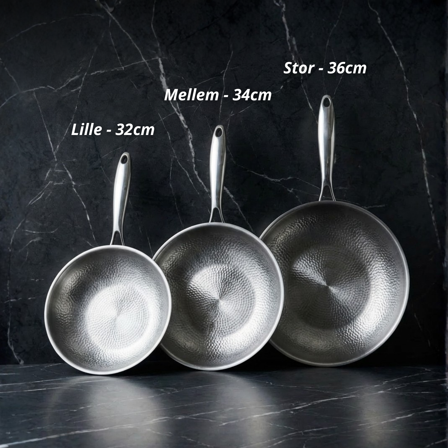 Solid Titanium Wok Pan No Coating Cooking Vessel