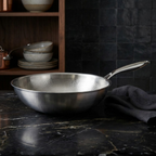 Solid Titanium Wok Pan No Coating Cooking Vessel