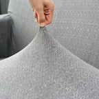 Spotted Pattern Light Grey Stretch Sofa Cover 1 4 Seater