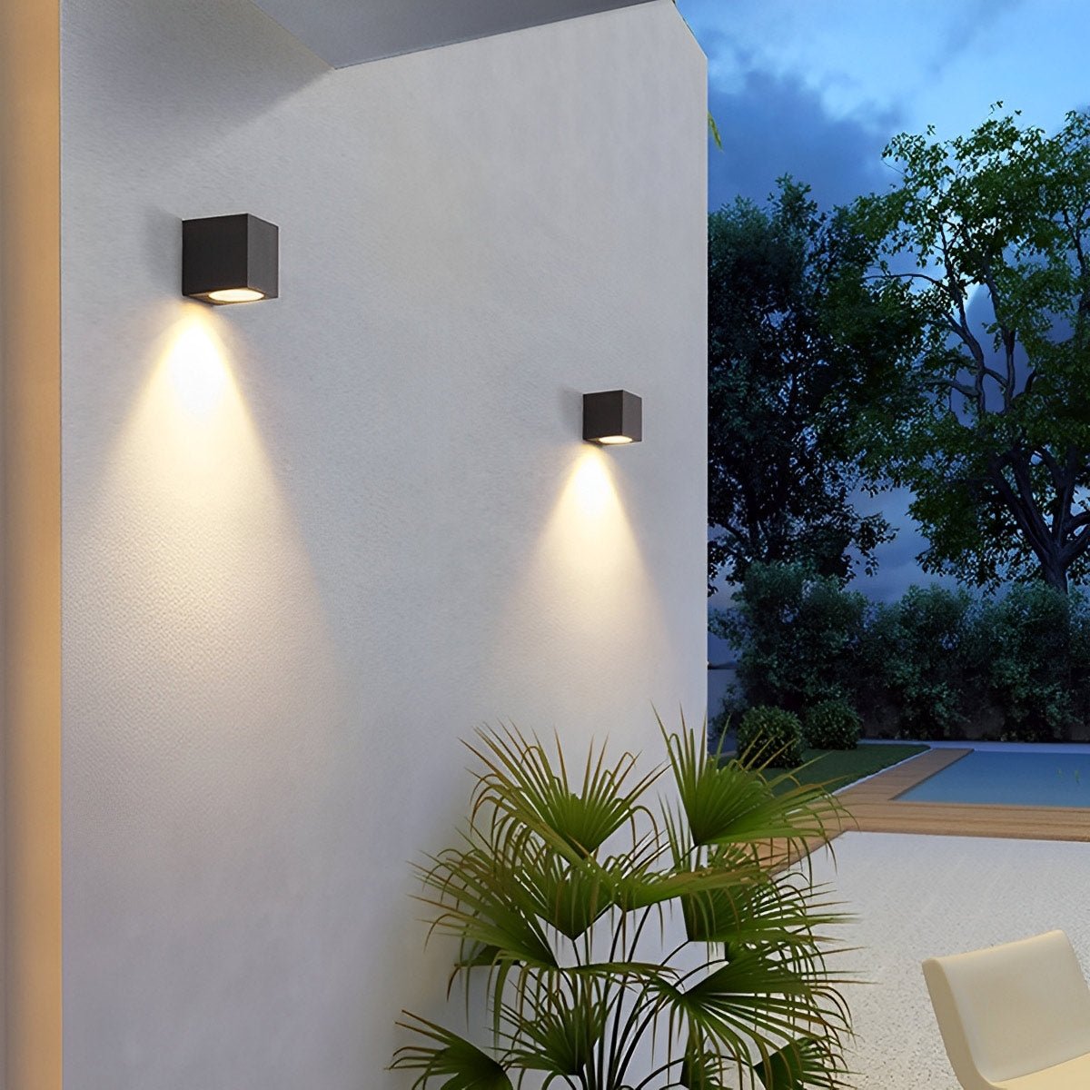 Square Outdoor Wall Washer Light with LED and IP54 Rating