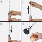 Stainless Steel Egg Cracking Tool for Raw Cooked Eggs