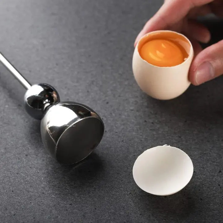 Stainless Steel Egg Cracking Tool for Raw Cooked Eggs