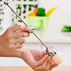 Stainless Steel Egg Cracking Tool for Raw Cooked Eggs