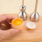 Stainless Steel Egg Cracking Tool for Raw Cooked Eggs