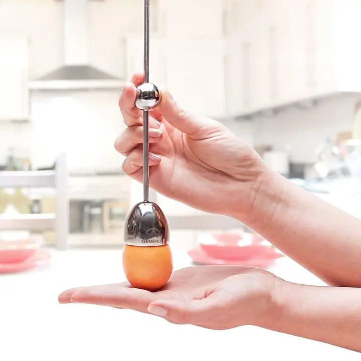 Stainless Steel Egg Cracking Tool for Raw Cooked Eggs
