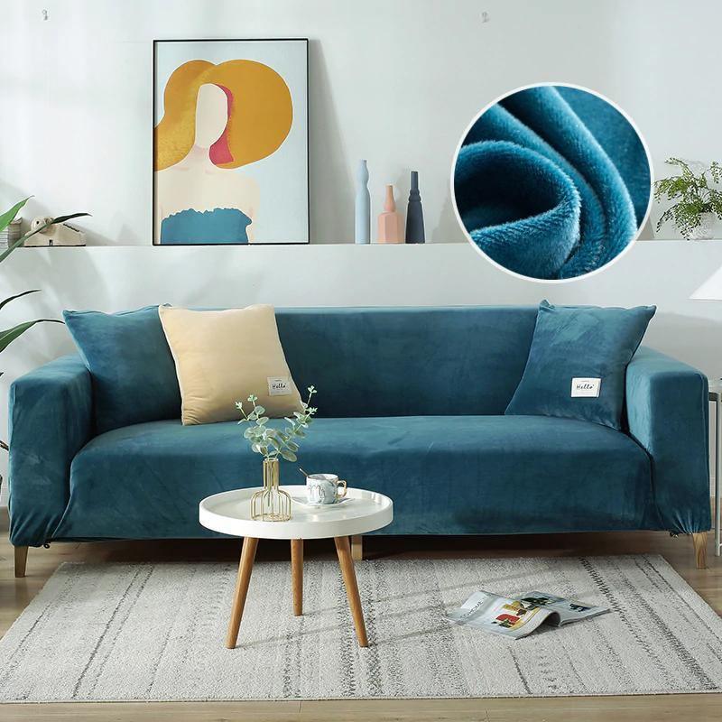 Stretch Micro Fabric Sofa Cover with Elastic Hem