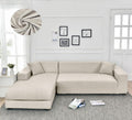 Stretch Sofa Cover Cross Pattern Egg Shell Micro Fabric
