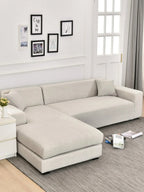 Stretch Sofa Cover Cross Pattern Egg Shell Micro Fabric