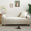 Stretch Sofa Cover Elastic Hem 1 to 4 Seater White