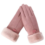 Textile Winter Gloves with Touchscreen Fingers and Adjustable Heat