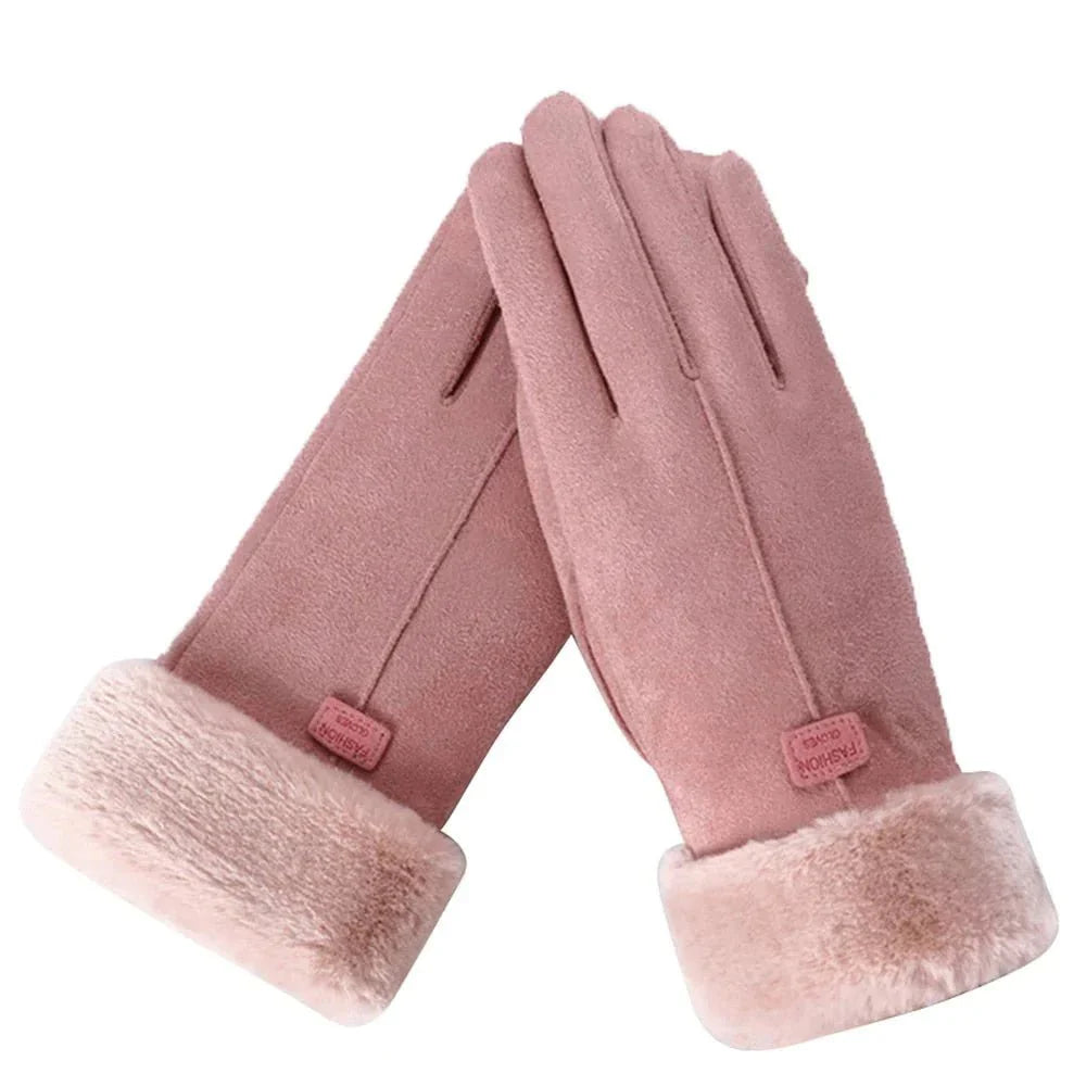 Textile Winter Gloves with Touchscreen Fingers and Adjustable Heat