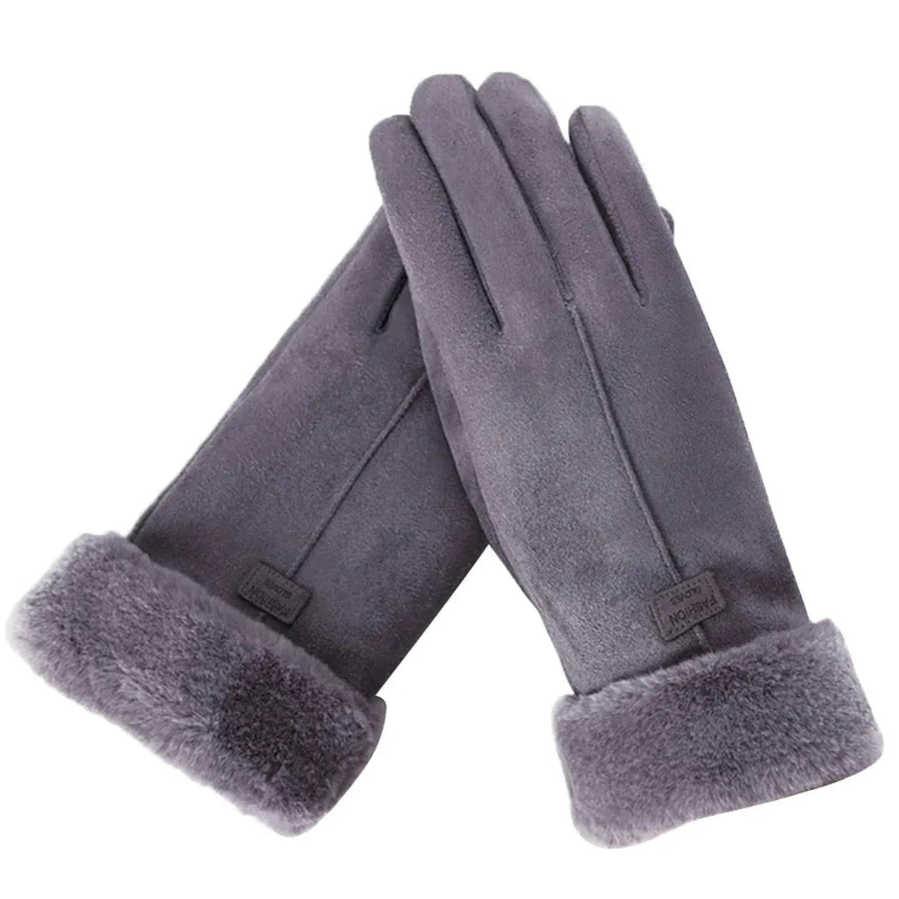 Textile Winter Gloves with Touchscreen Fingers and Adjustable Heat