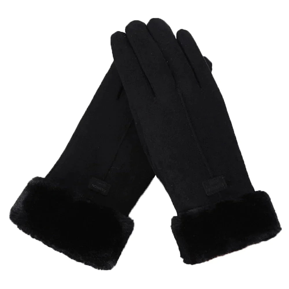 Textile Winter Gloves with Touchscreen Fingers and Adjustable Heat