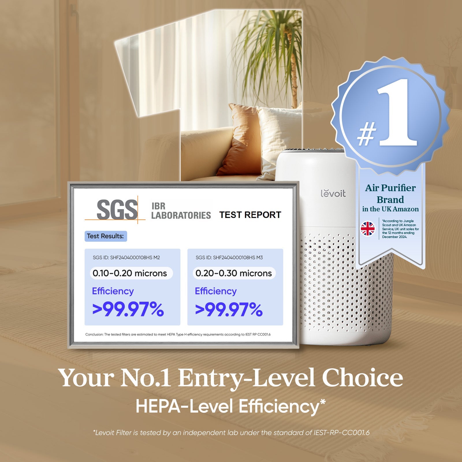 Three Layer HEPA Filter Air Purifier with Aroma Pad