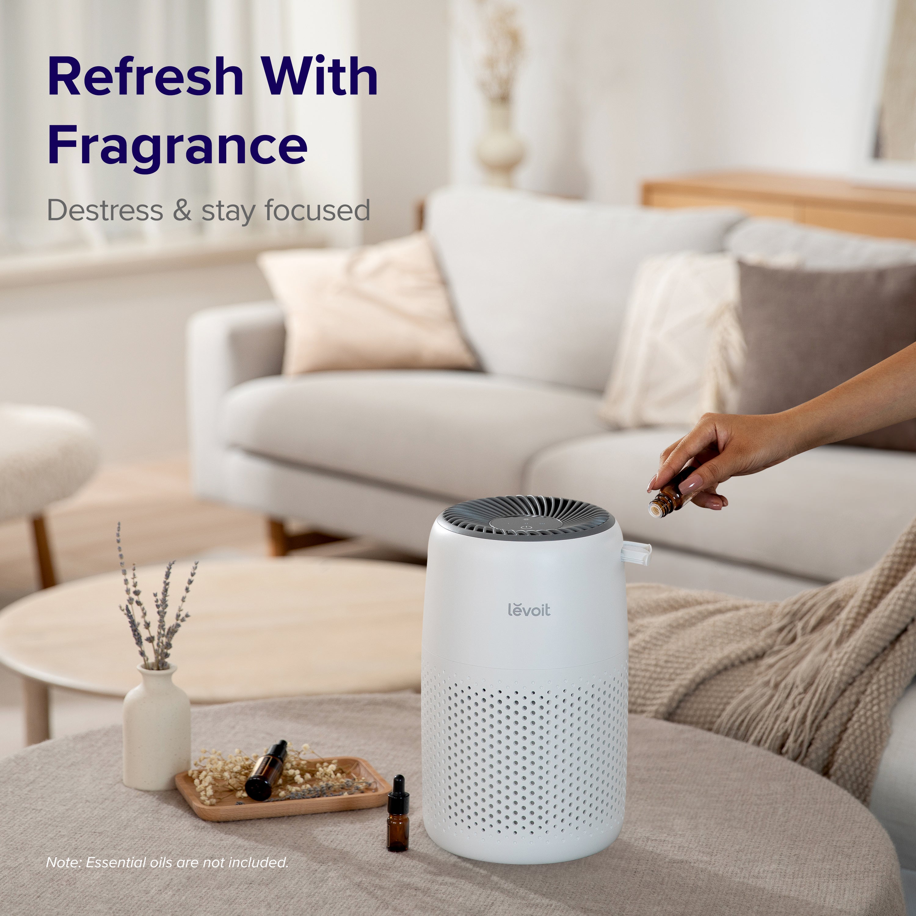 Three Layer HEPA Filter Air Purifier with Aroma Pad