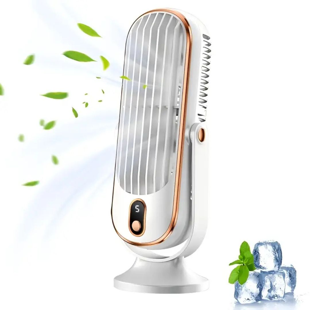 USB Desktop Fan with Rechargeable Lithium Battery Touch Controls