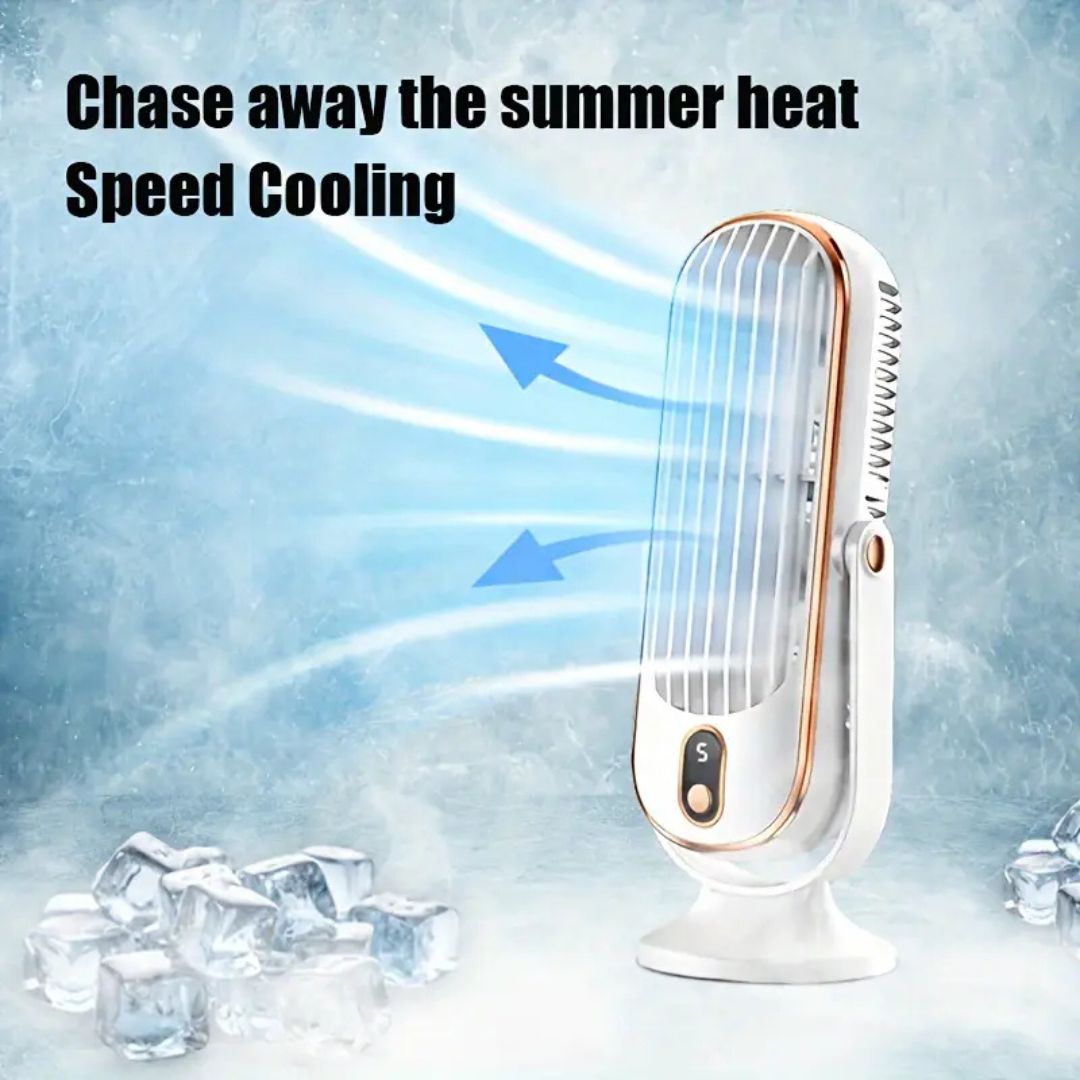 USB Desktop Fan with Rechargeable Lithium Battery Touch Controls