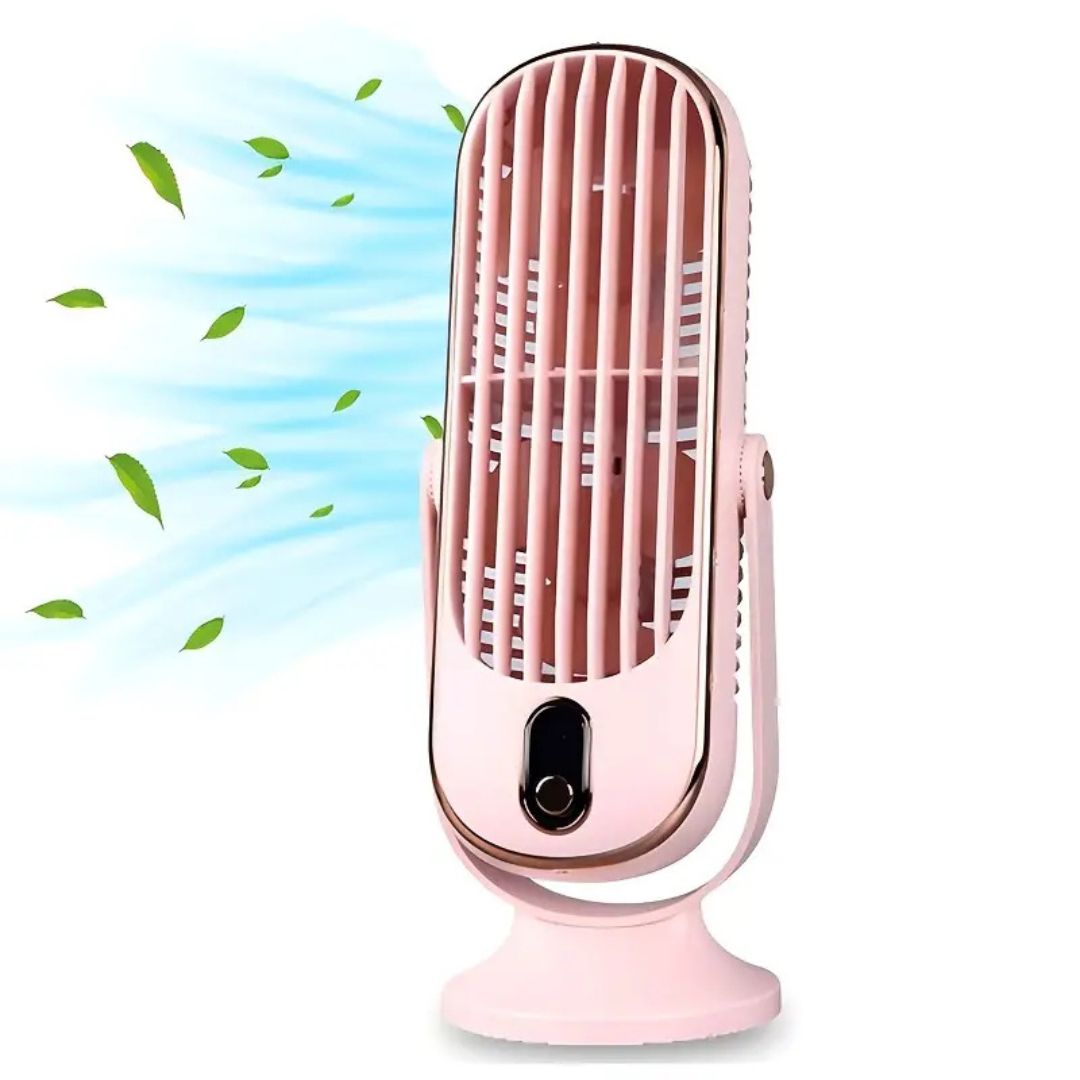 USB Desktop Fan with Rechargeable Lithium Battery Touch Controls