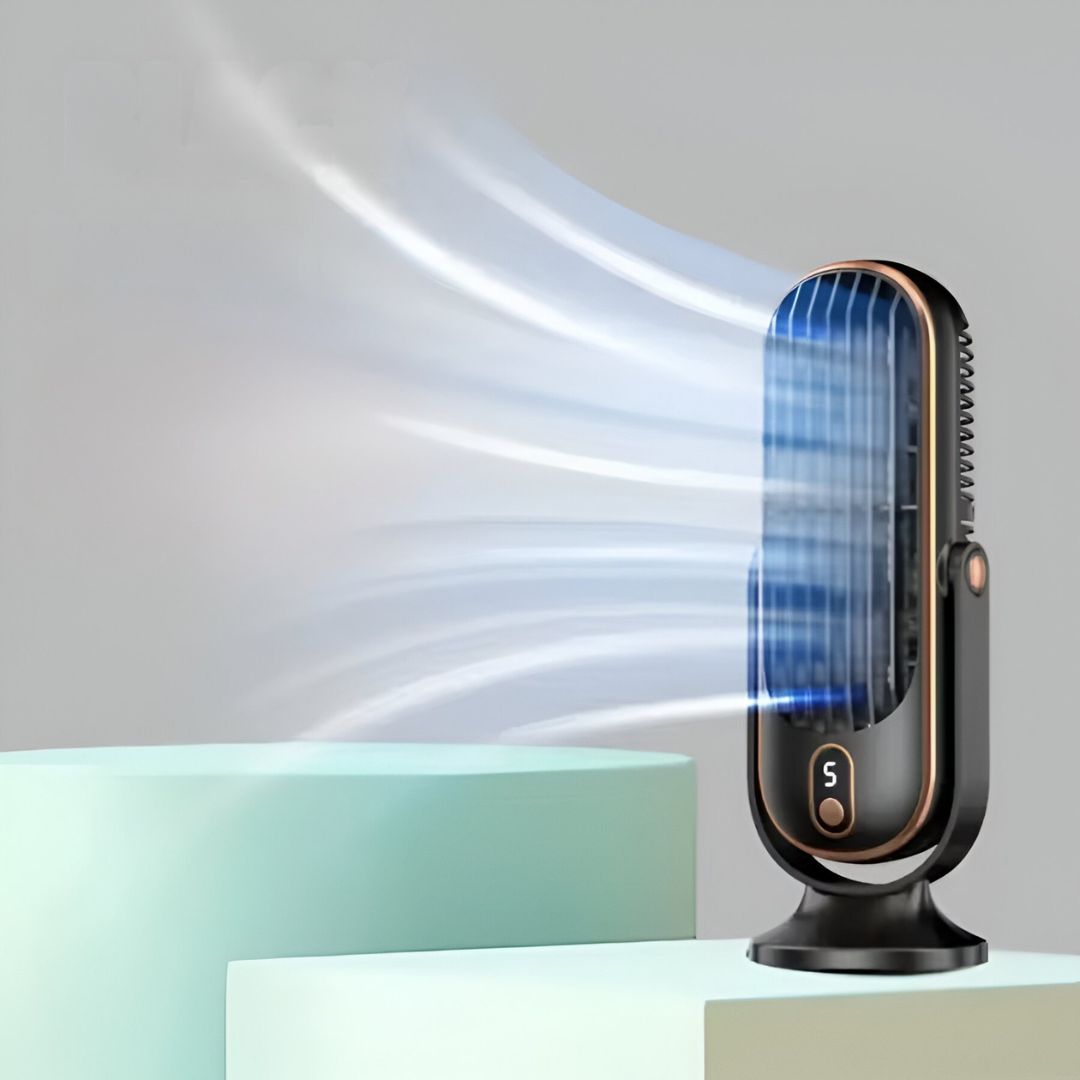 USB Desktop Fan with Rechargeable Lithium Battery Touch Controls