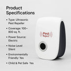Ultrasonic Squirrel Deterrent Device with Electric Power Source