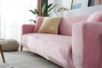 Velvet Sofa Cover Pink Stretch Universal Fit Cover