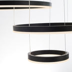Metal Acrylic Ring Pendant Light with SMD LED and IP20 Rating