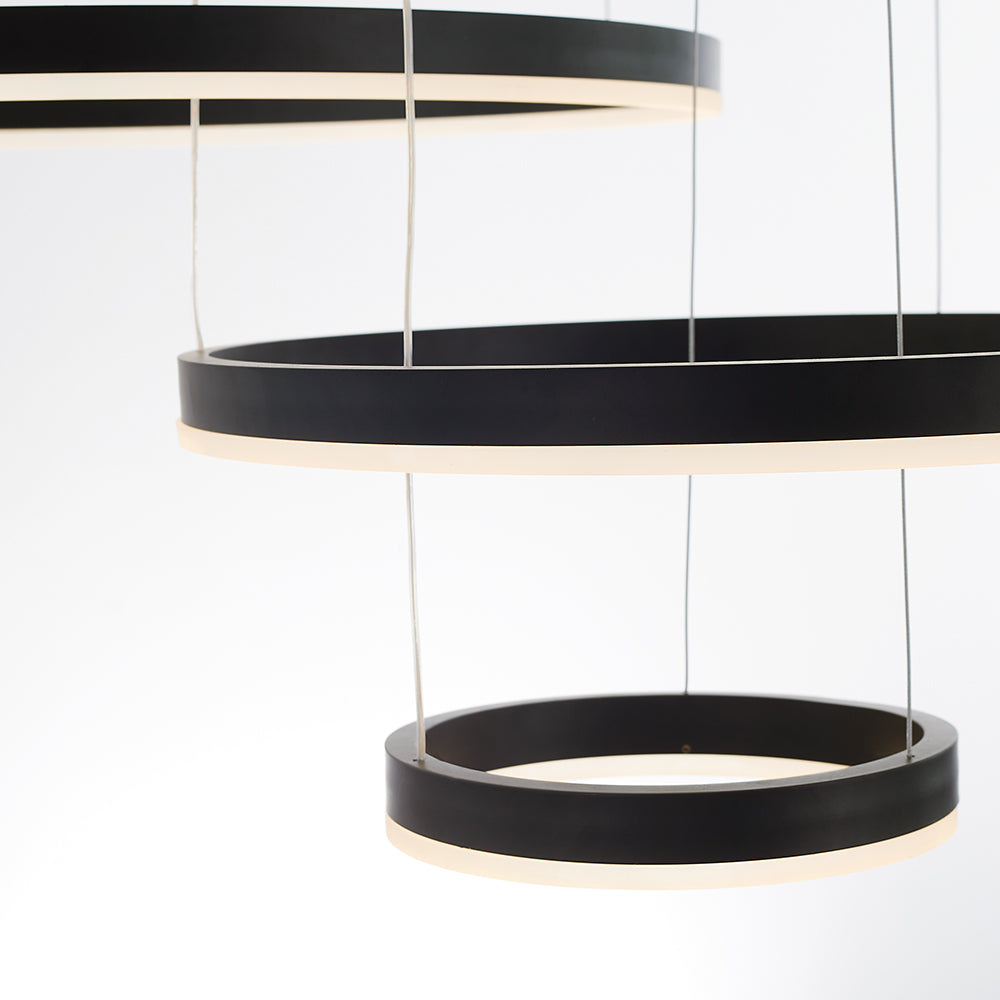 Metal Acrylic Ring Pendant Light with SMD LED and IP20 Rating