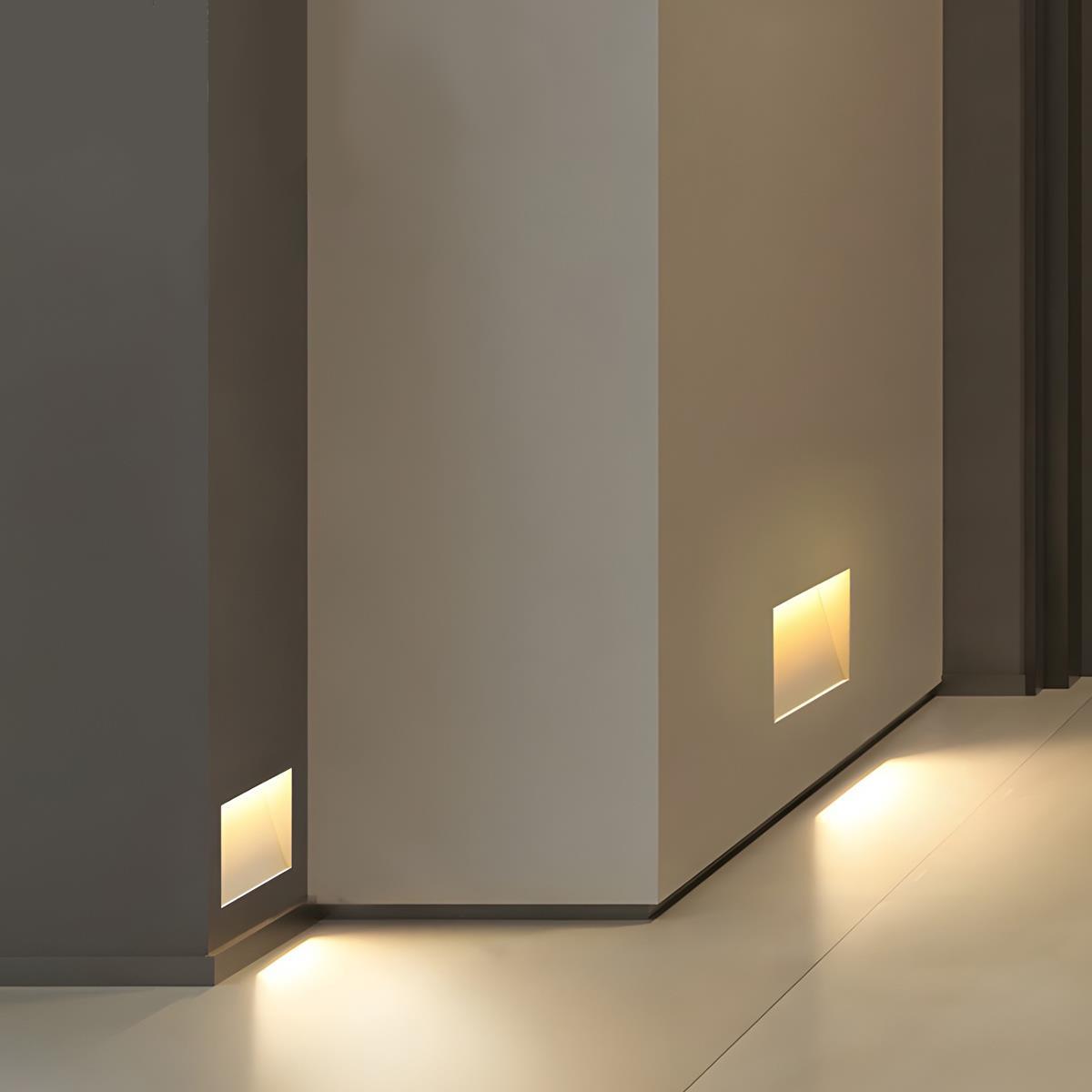White Aluminium Indoor LED Step Light with Motion Sensor