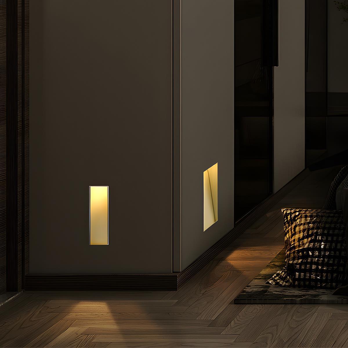 White Aluminium Indoor LED Step Light with Motion Sensor