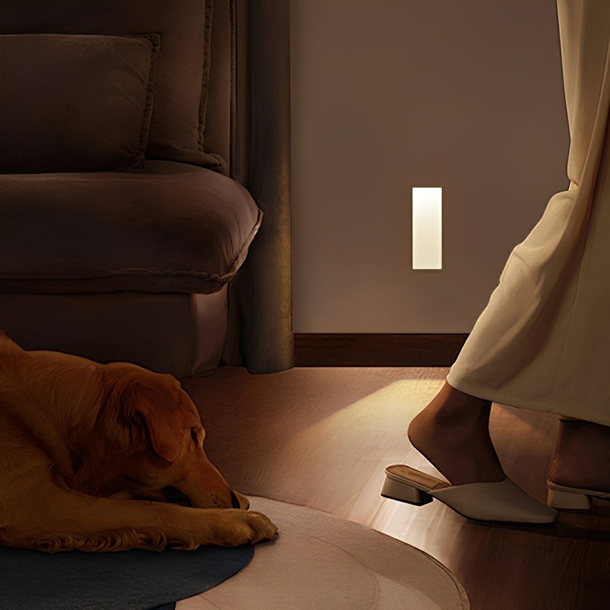White Aluminium Indoor LED Step Light with Motion Sensor