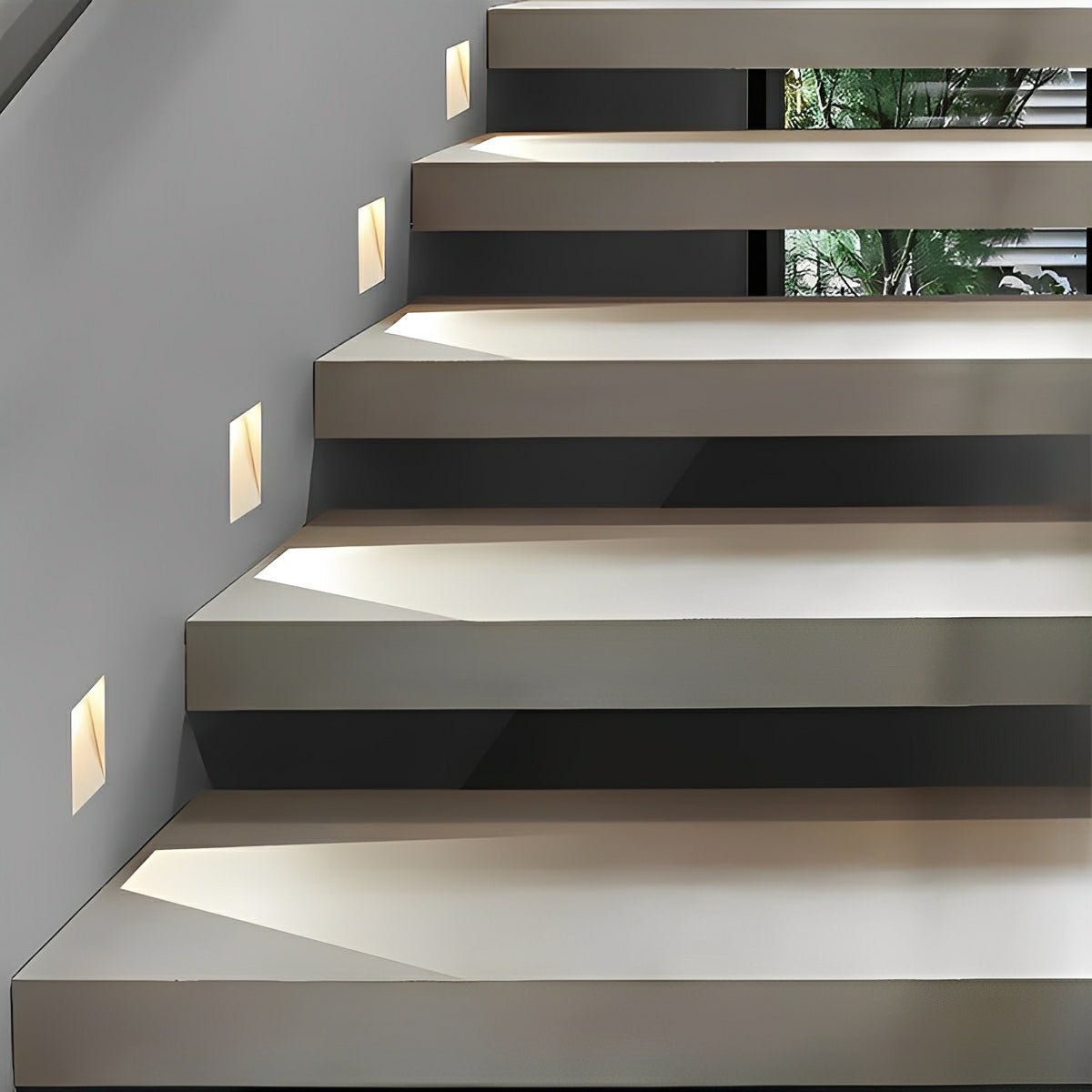 White Aluminium Indoor LED Step Light with Motion Sensor