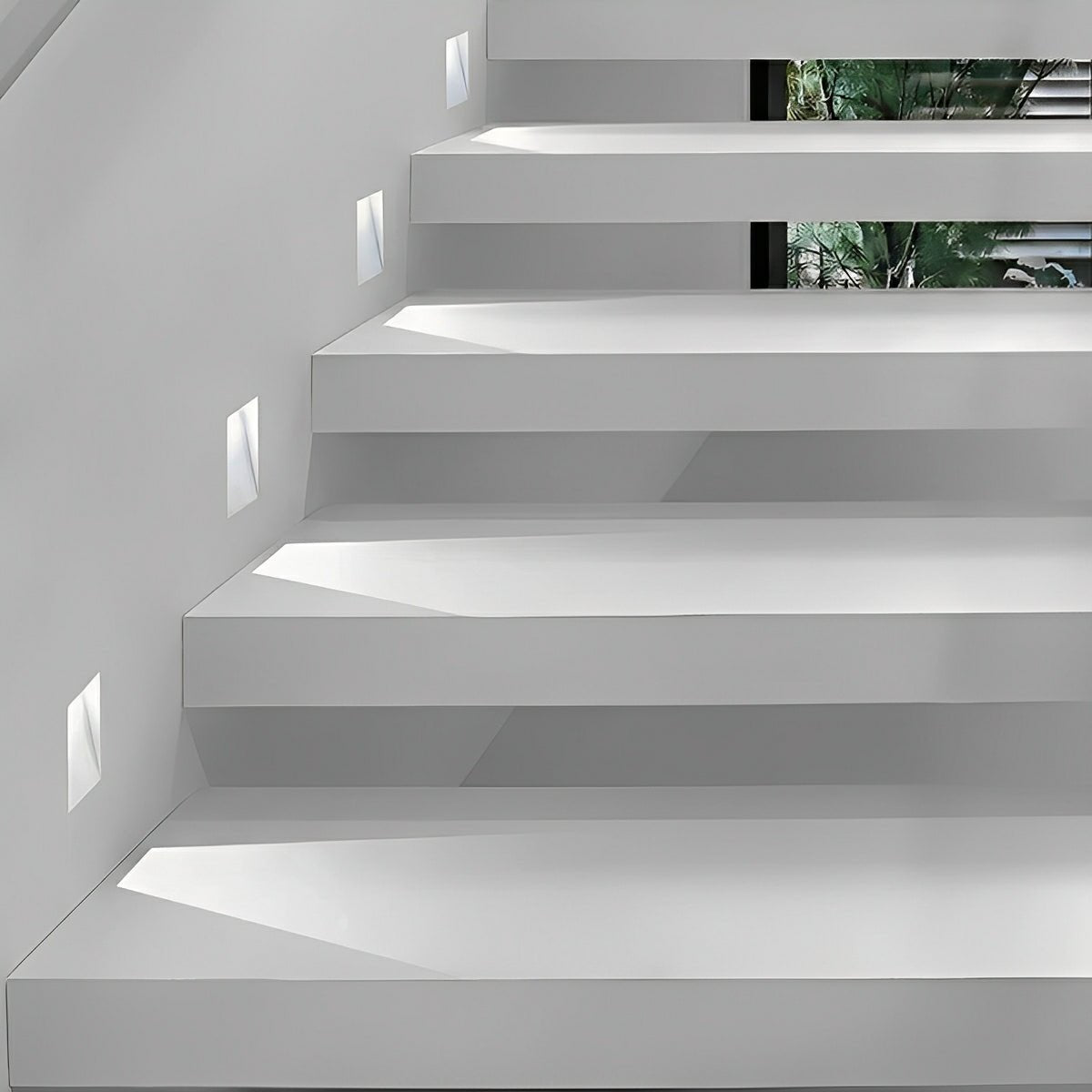 White Aluminium Indoor LED Step Light with Motion Sensor