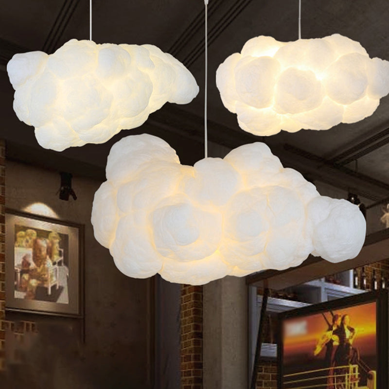 White Two Shade Ceiling Lamp with Adjustable Cable Fitting