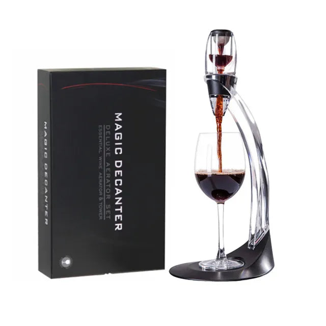Wine Aerator Pourer Set with Filter and Stand