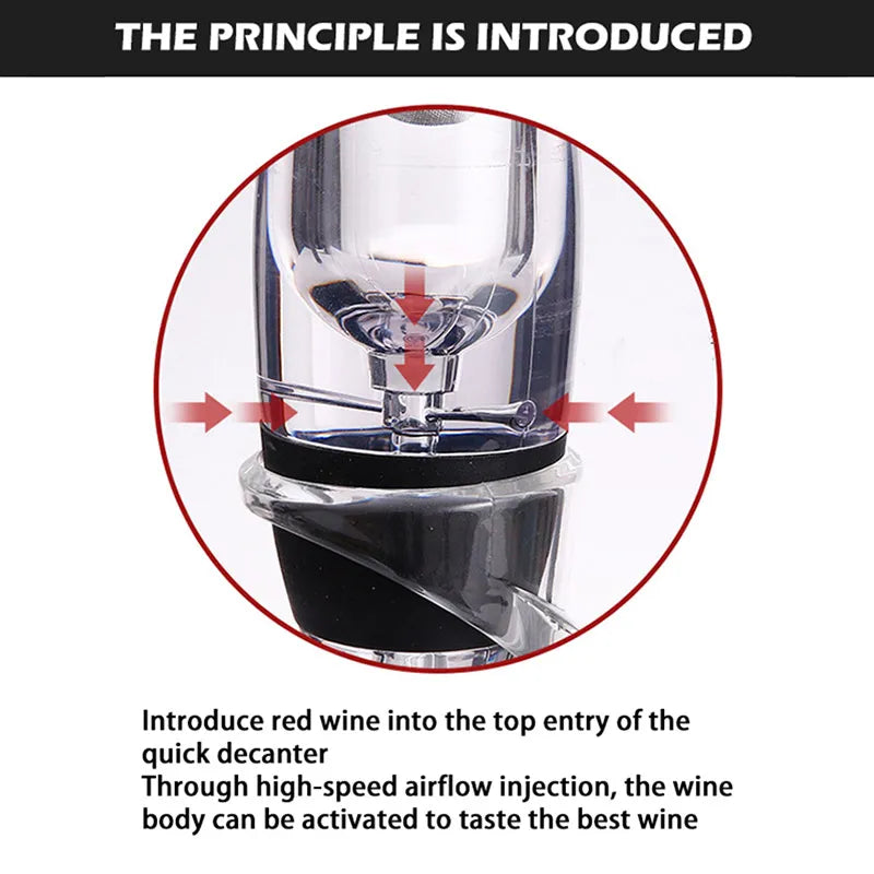 Wine Aerator Pourer Set with Filter and Stand