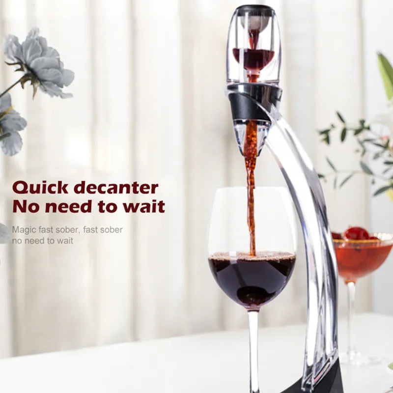 Wine Aerator Pourer Set with Filter and Stand